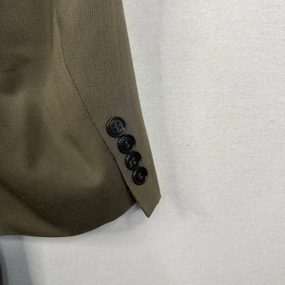 Oscar de la Renta Men Blazer 100% Wool Sport Coat Olive Grn 44L W38‎ Date Night